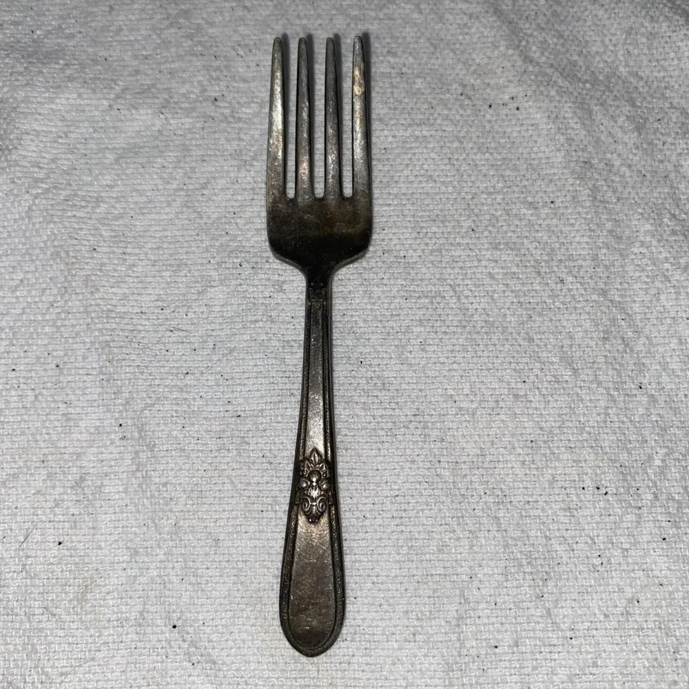 Baby Spoon And Fork 1847 Rogers Bros Silver Plated Adoration Pattern